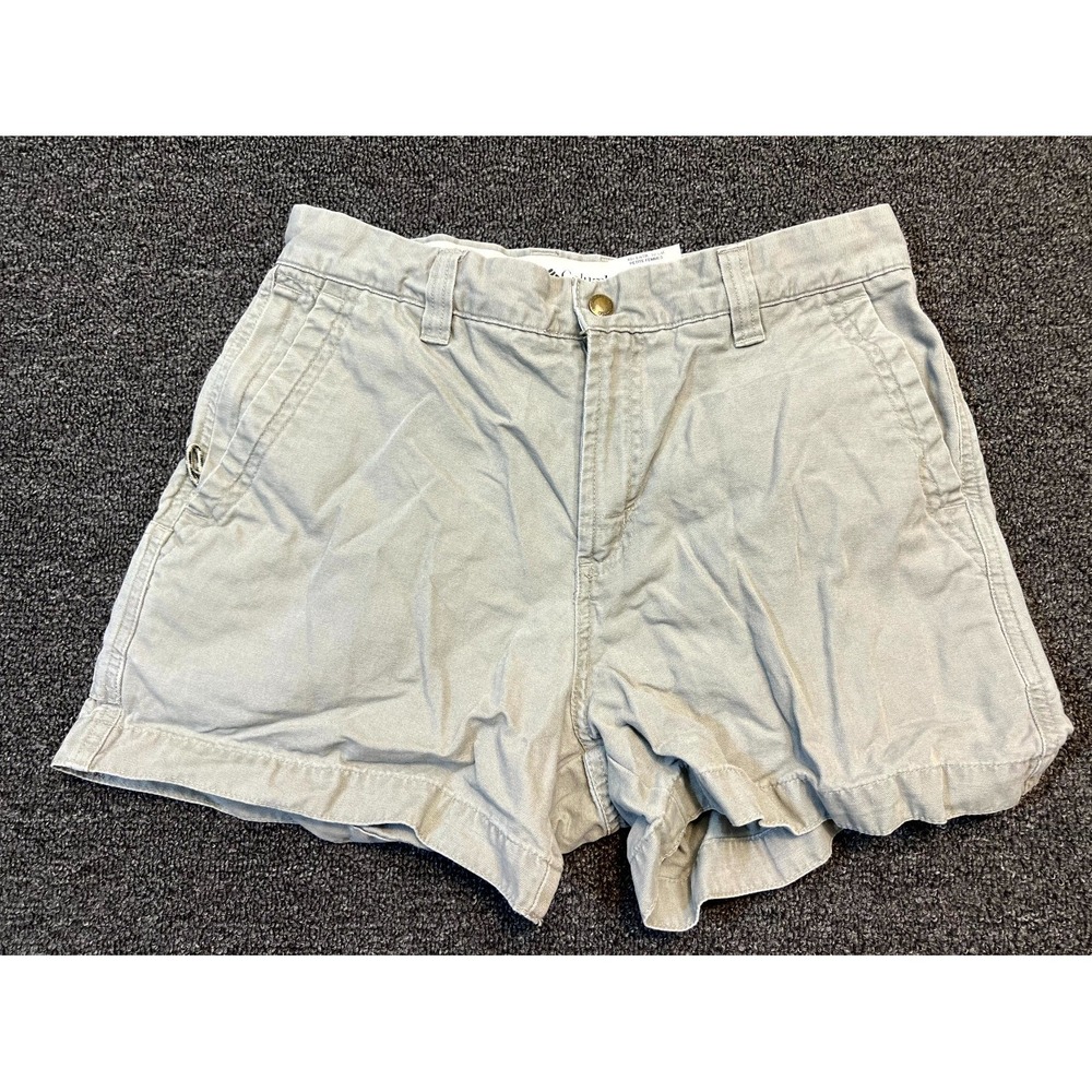 Columbia Sportswear Chino Shorts Womens 8P Gray Cotton Flat Front Resort Wear